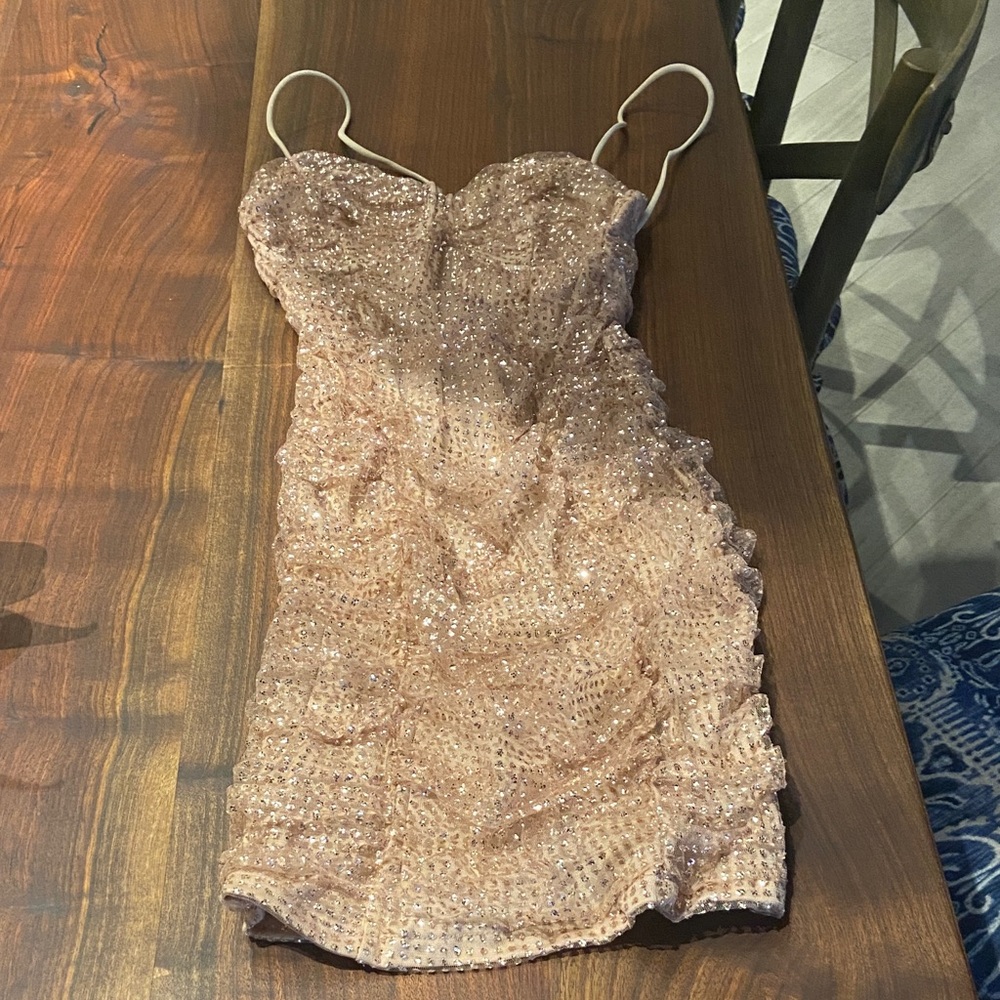 Hello Molly Gold Sequin Dress